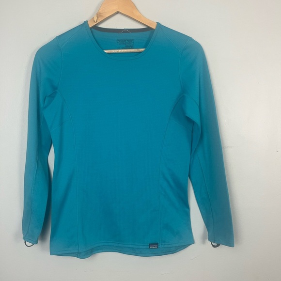 Patagonia Women's Capilene Midweight Crew Long Sleeve Blue Sz XS - Picture 1 of 6